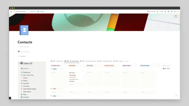 Sales OS screenshot 2