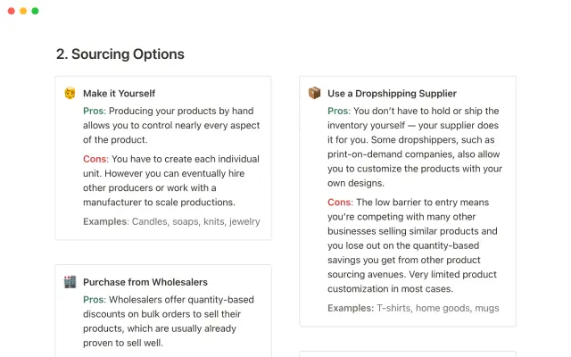Shopify's business blueprint screenshot 2