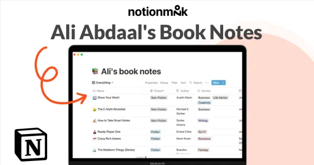 Ali Abdaal's book notes screenshot 1