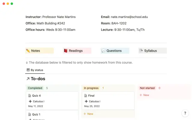 Student dashboard screenshot 4