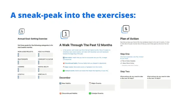 Personal annual review workbook screenshot 3