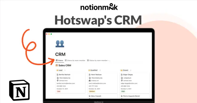 Hotswap's CRM screenshot 1