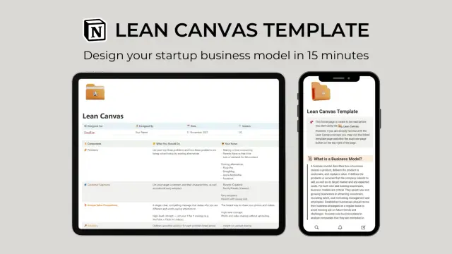 Notion lean canvas screenshot 3