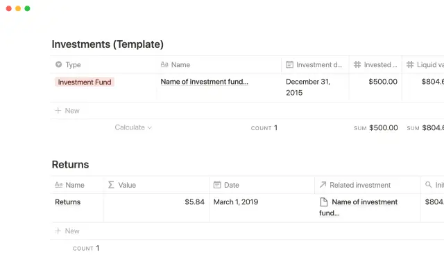 Investments tracker screenshot 3