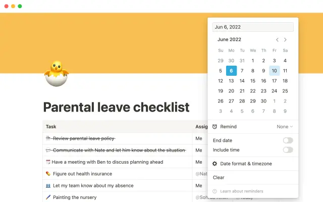 Babysitting checklist screenshot 2