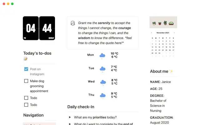Student dashboard screenshot 1