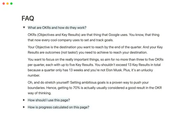 OKRs screenshot 2