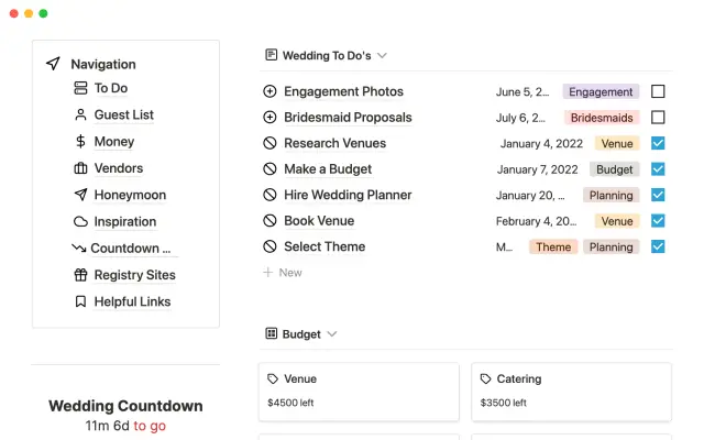 Alternate wedding planner screenshot 4