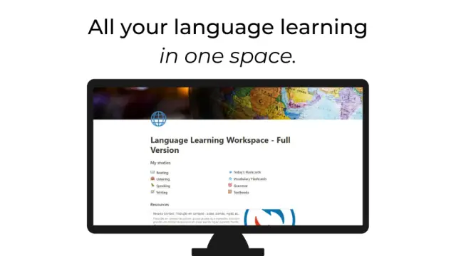 Language learning workspace screenshot 2