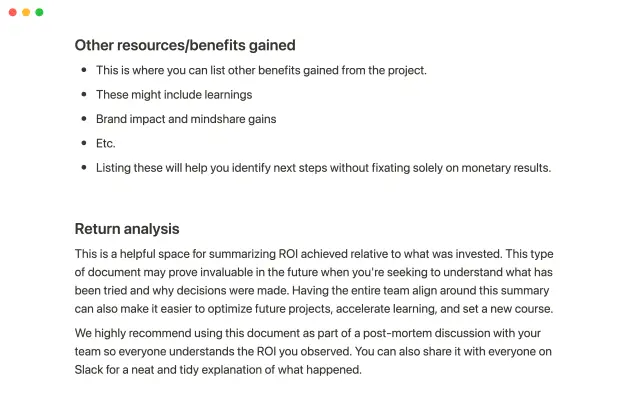 ROI calculator screenshot 2