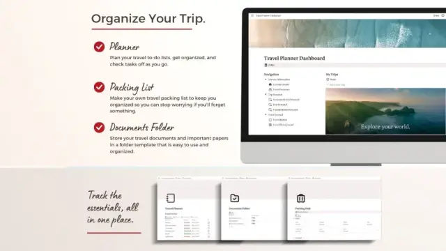Aesthetic travel planner screenshot 4