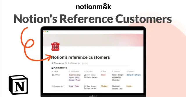 Notion's reference customers screenshot 1