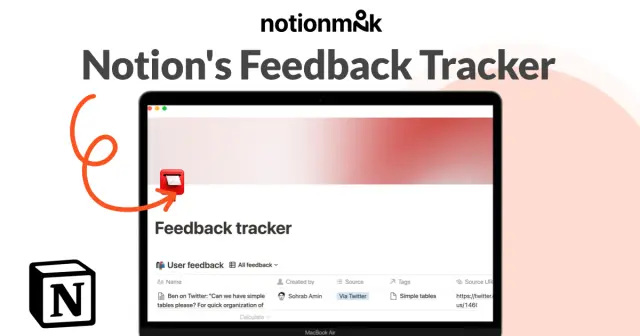 Notion's feedback tracker screenshot 1