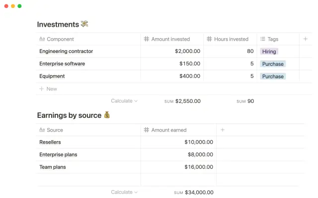 ROI calculator screenshot 4