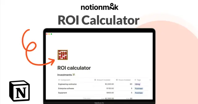 ROI calculator screenshot 1
