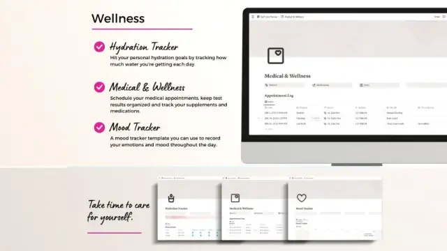 Aesthetic self care planner screenshot 6