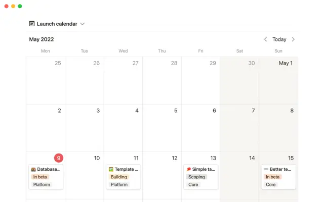Notion's weekly product update screenshot 2