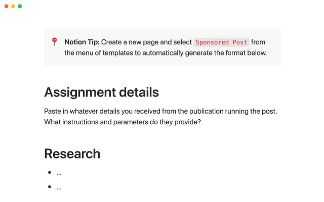 Notion's content calendar screenshot 3