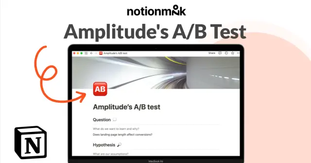 Amplitude's A/B test screenshot 1