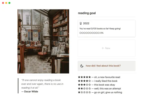 Reading goals tracker screenshot 3