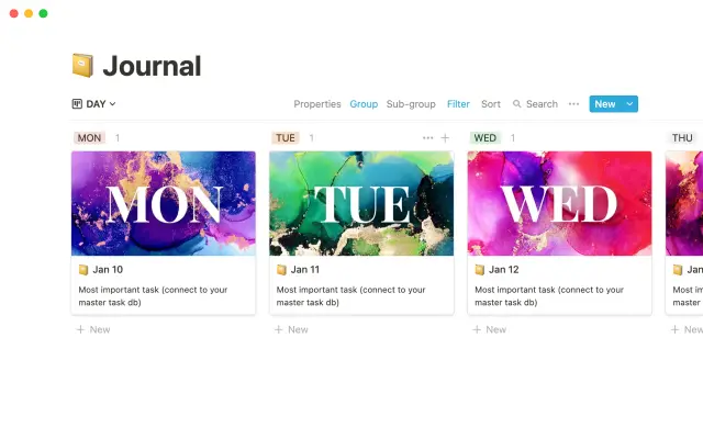 Planning templates screenshot 2