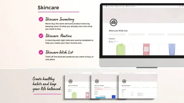 Aesthetic self care planner screenshot 4