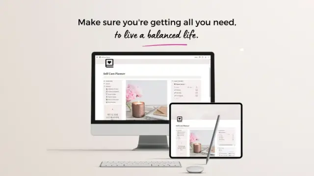 Aesthetic self care planner screenshot 2