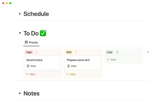 Production company project management screenshot 3