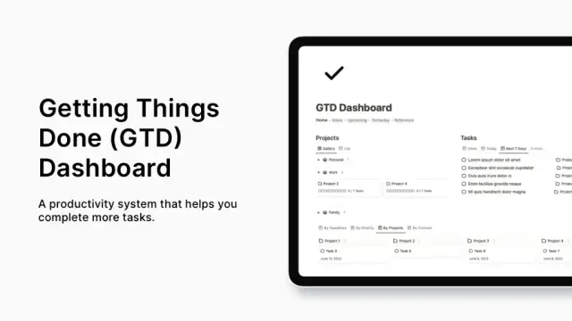 GTD dashboard screenshot 2