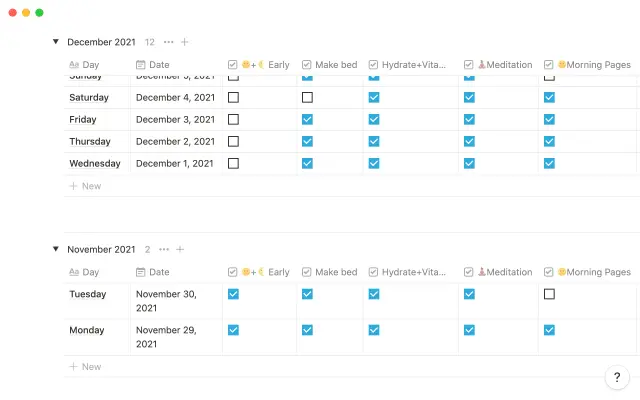 Alysha habit tracker screenshot 2