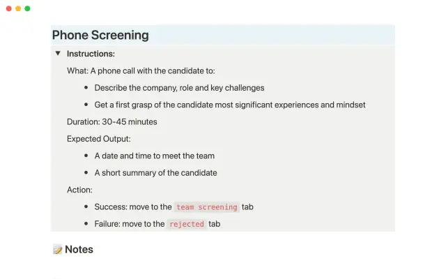 Engineering hiring pipeline screenshot 3