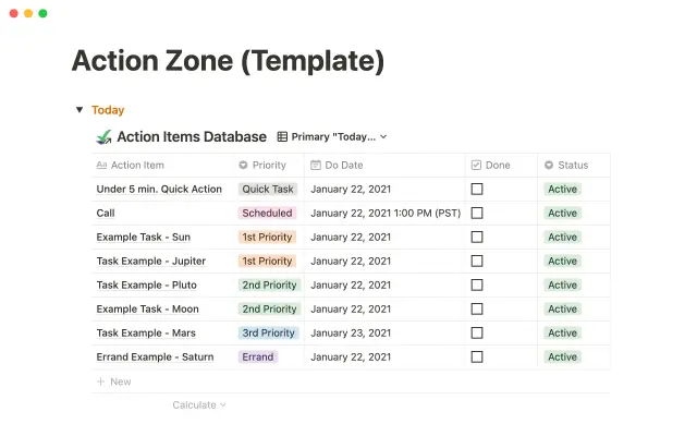Action zone task/project manager screenshot 4