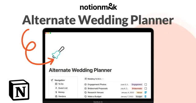 Alternate wedding planner screenshot 1