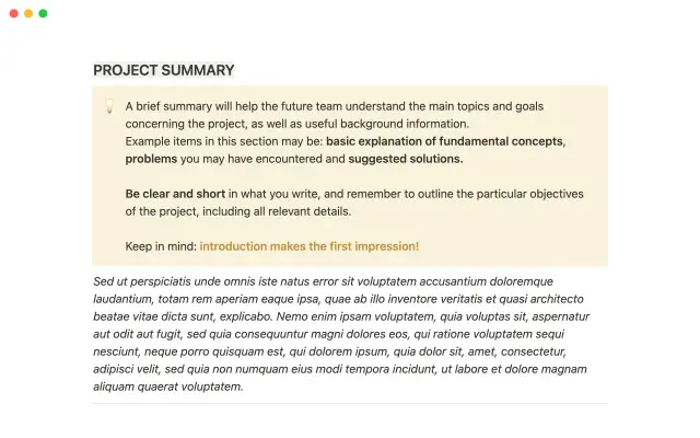 Project dashboard screenshot 4