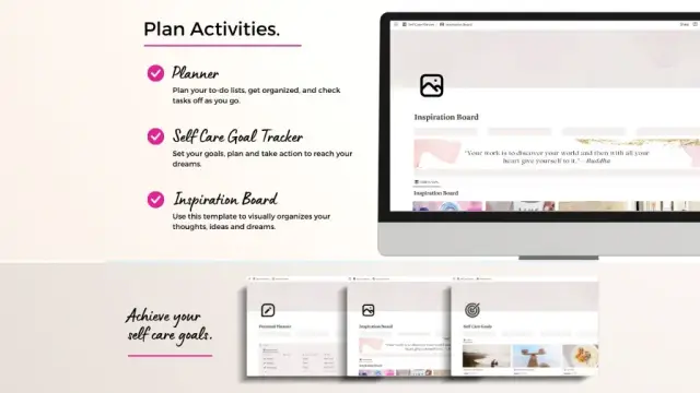 Aesthetic self care planner screenshot 5