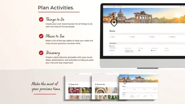 Aesthetic travel planner screenshot 3