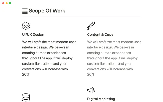 Contracting proposal screenshot 3