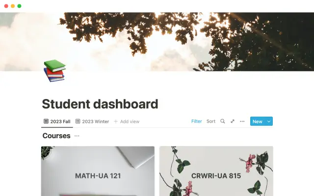 Student dashboard screenshot 1