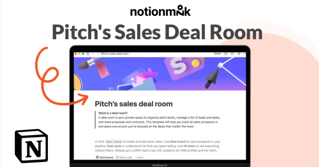 Pitch's sales deal room screenshot 1